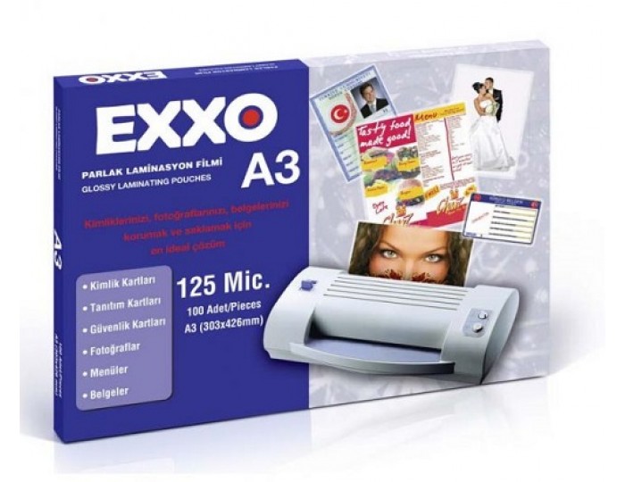 Exxo Dosy Laminasyon Filmi A-3 100 lü 125 mic
