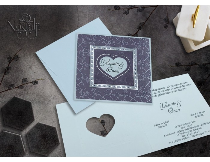Düğün Davetiyesi Nostalji Yağmur Cem 3167