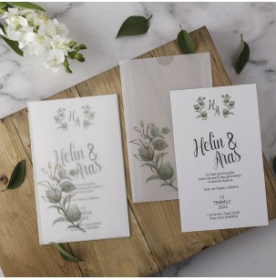 Düğün Davetiyesi Eko Polen Davetiye 40107