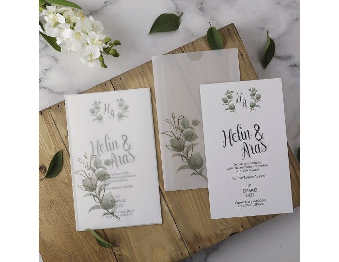 Düğün Davetiyesi Eko Polen Davetiye 40107