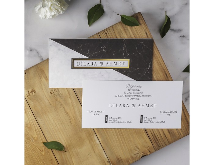 Düğün Davetiyesi Eko Polen Davetiye 40108