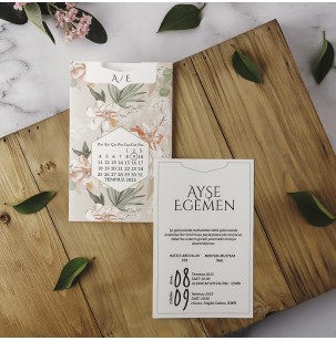 Düğün Davetiyesi Eko Polen Davetiye 40169