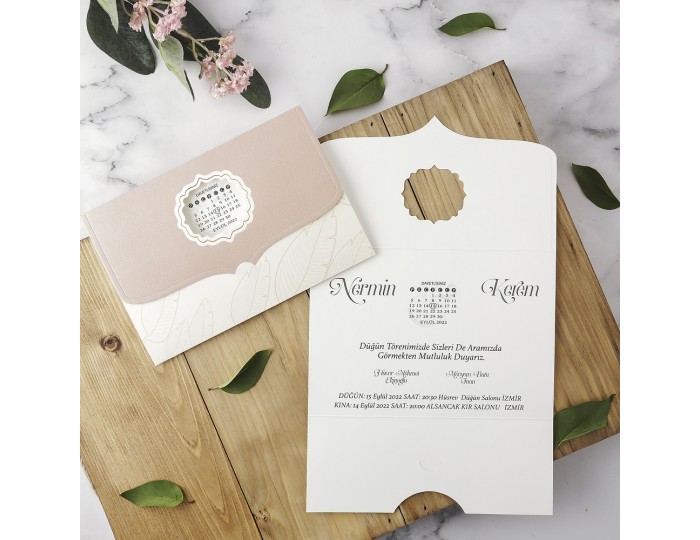 Düğün Davetiyesi Eko Polen Davetiye 40193