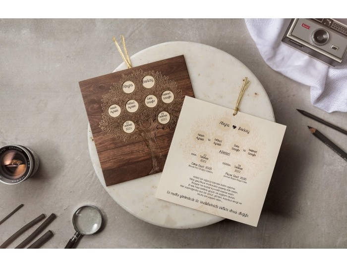 Düğün Davetiyesi Wedding İklim 8437