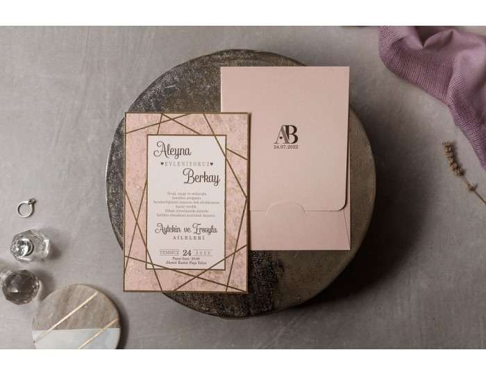 Düğün Davetiyesi Wedding İklim 8441