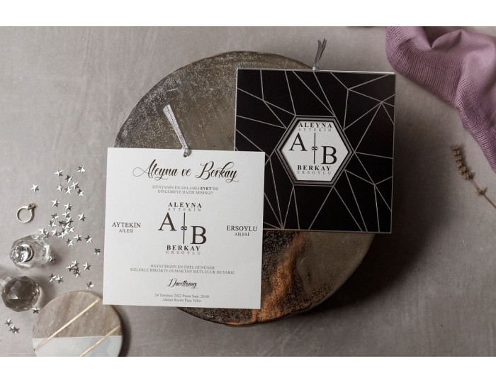Düğün Davetiyesi Wedding İklim 8448