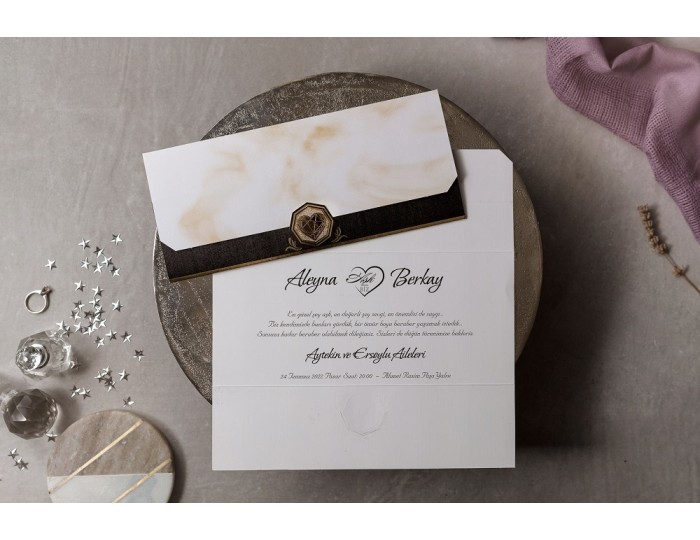 Düğün Davetiyesi Wedding İklim 8451