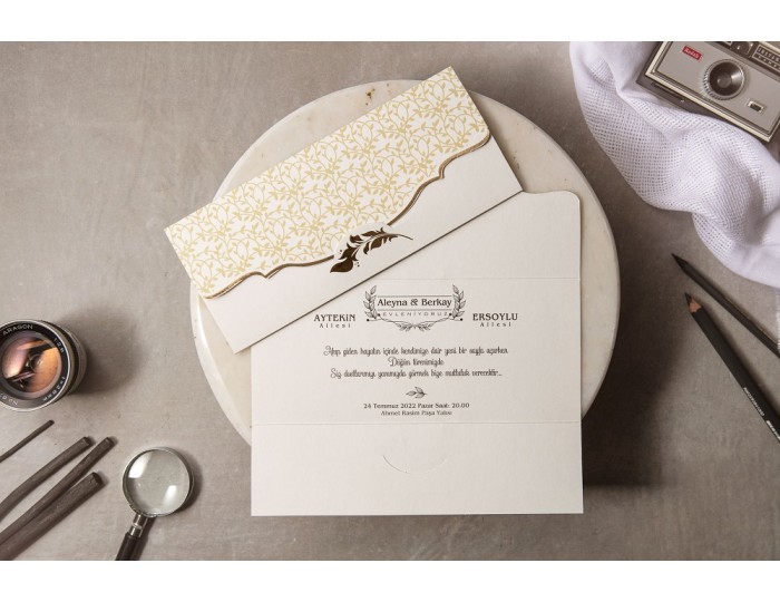 Düğün Davetiyesi Wedding İklim 8452