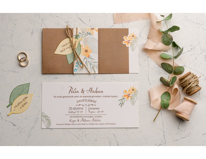 Düğün Davetiyesi Ekonom Erdem Davetiye 9121