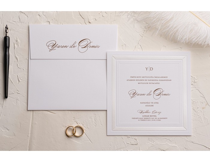 Düğün Davetiyesi Ekonom Erdem Davetiye 9134