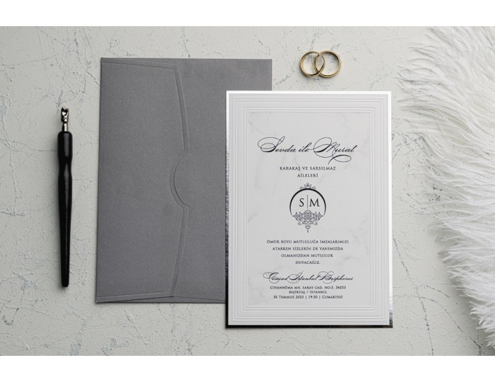 Düğün Davetiyesi Ekonom Erdem Davetiye 9144