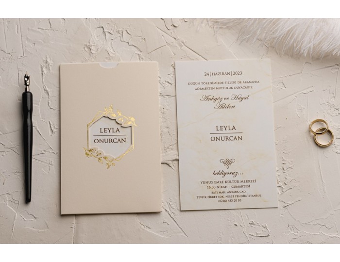 Düğün Davetiyesi Ekonom Erdem Davetiye 9154