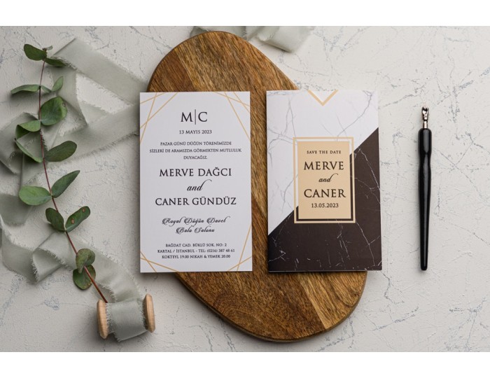 Düğün Davetiyesi Ekonom Erdem Davetiye 9175