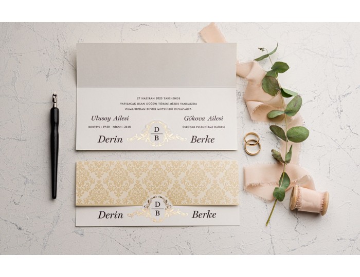 Düğün Davetiyesi Ekonom Erdem Davetiye 9178