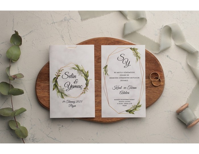 Düğün Davetiyesi Ekonom Erdem Davetiye 9182