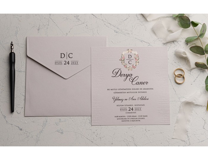 Düğün Davetiyesi Ekonom Erdem Davetiye 9227