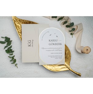 Düğün Davetiyesi Ekonom Erdem Davetiye 9254 Baskı Dahil