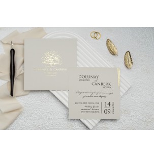 Düğün Davetiyesi Ekonom Erdem Davetiye 9256 Baskı Dahil
