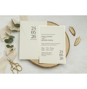 Düğün Davetiyesi Ekonom Erdem Davetiye 9262 Baskı Dahil