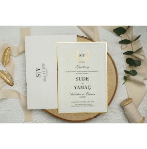 Düğün Davetiyesi Ekonom Erdem Davetiye 9264 Baskı Dahil
