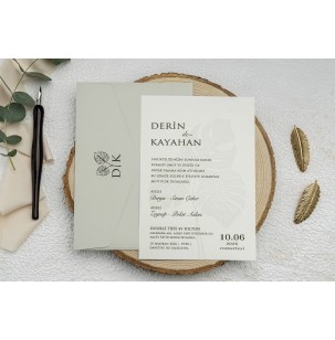 Düğün Davetiyesi Ekonom Erdem Davetiye 9269 Baskı Dahil