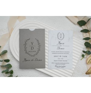 Düğün Davetiyesi Ekonom Erdem Davetiye 9297 Baskı Dahil