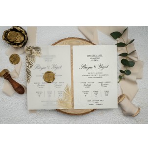 Düğün Davetiyesi Ekonom Erdem Davetiye 9328 Baskı Dahil