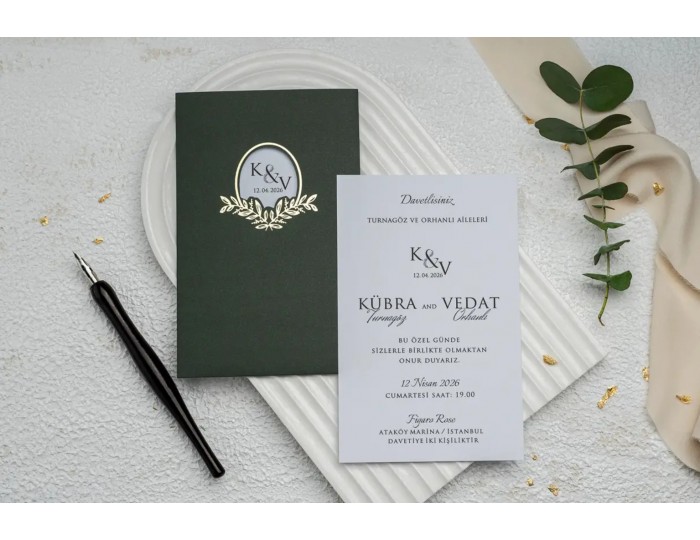 Düğün Davetiyesi Ekonom Erdem Davetiye 9163 Baskı Dahil