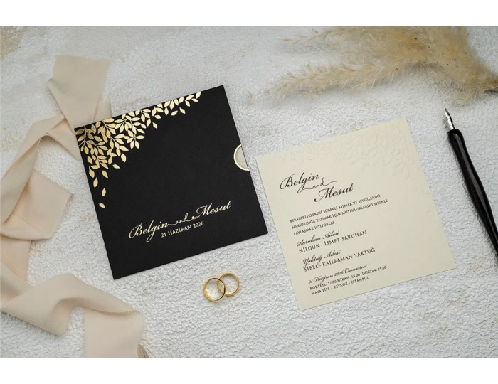 Düğün Davetiyesi Ekonom Erdem Davetiye 9253 Baskı Dahil