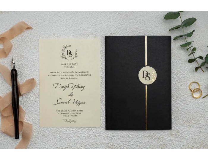 Düğün Davetiyesi Ekonom Erdem Davetiye 9266 Baskı Dahil