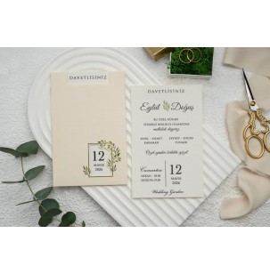 Düğün Davetiyesi Ekonom Erdem Davetiye 9271 Baskı Dahil