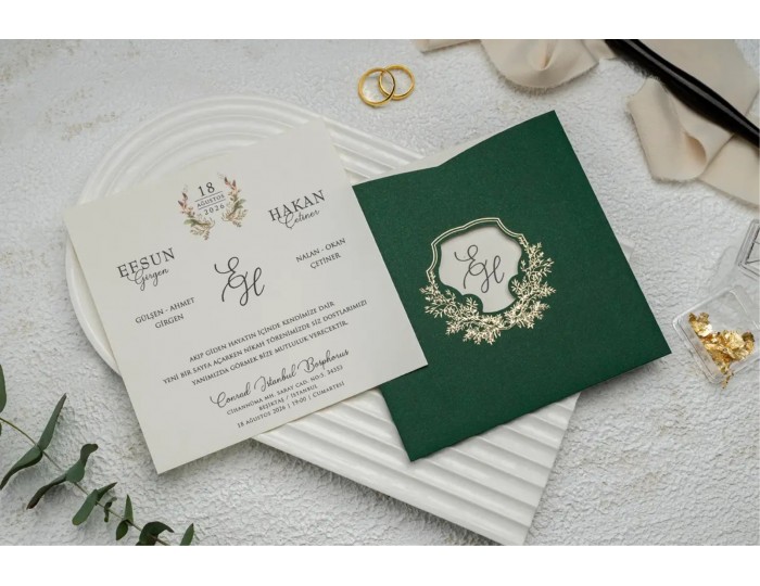 Düğün Davetiyesi Ekonom Erdem Davetiye 9283 Baskı Dahil