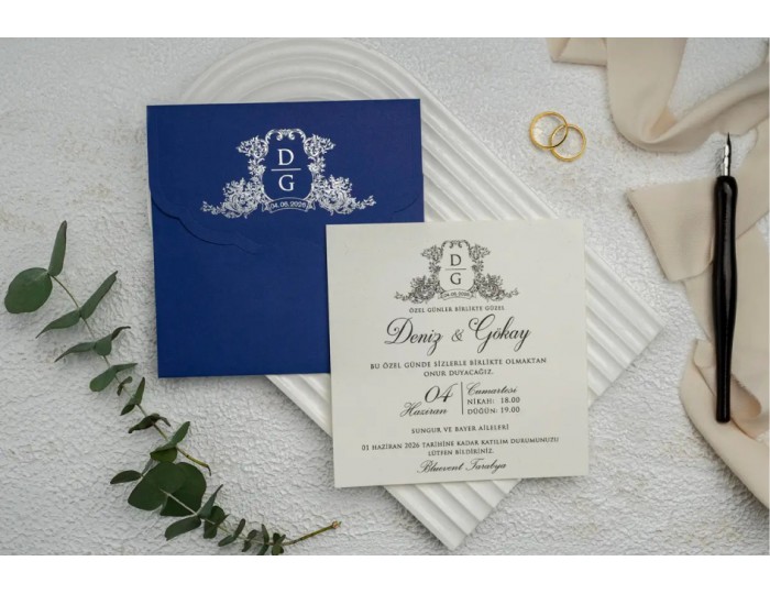 Düğün Davetiyesi Ekonom Erdem Davetiye 9305 Baskı Dahil