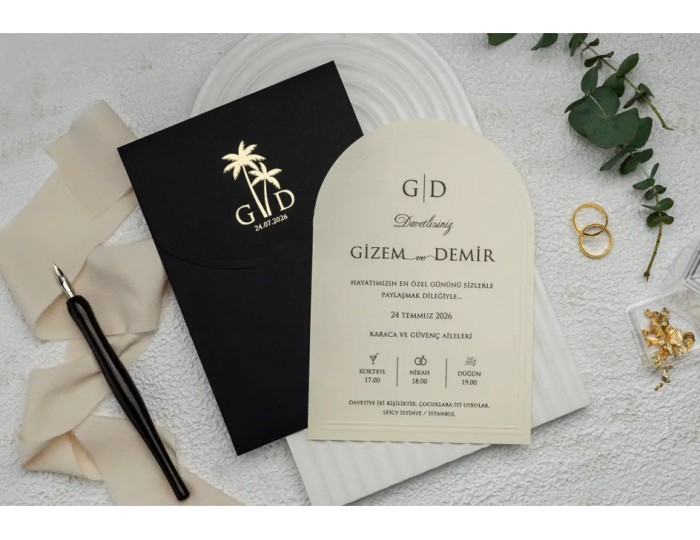 Düğün Davetiyesi Ekonom Erdem Davetiye 9309 Baskı Dahil