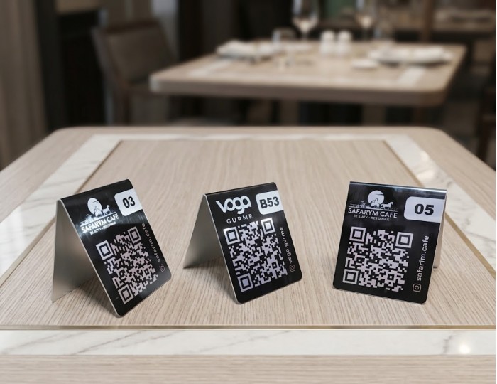 Masa Qr Kodlu Menü Metal 10 Lu Set