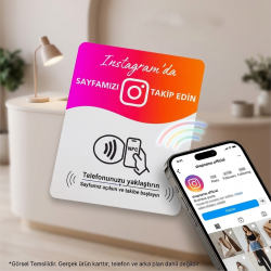  NFC İnstagram Takip Kartı 5 Li Set