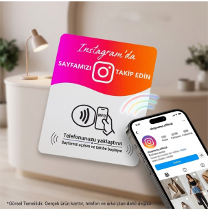  NFC İnstagram Takip Kartı 5 Li Set