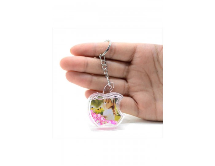 Elma Fotoğraflı Kar Küresi Anahtarlık