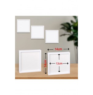 Yapışkanlı Sök Tak Pola Çerçeveler 12x12cm - 3'li Paket Yapışkanlı Sök Tak Pola Çerçeveler 12x12cm - 3'li Paket