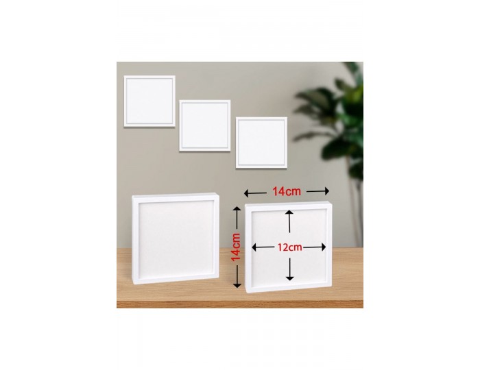 Yapışkanlı Sök Tak Pola Çerçeveler 12x12cm - 3'li Paket