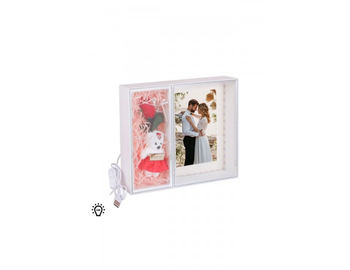 3D LED'li Ayıcık Fotoğraf Çerçevesi