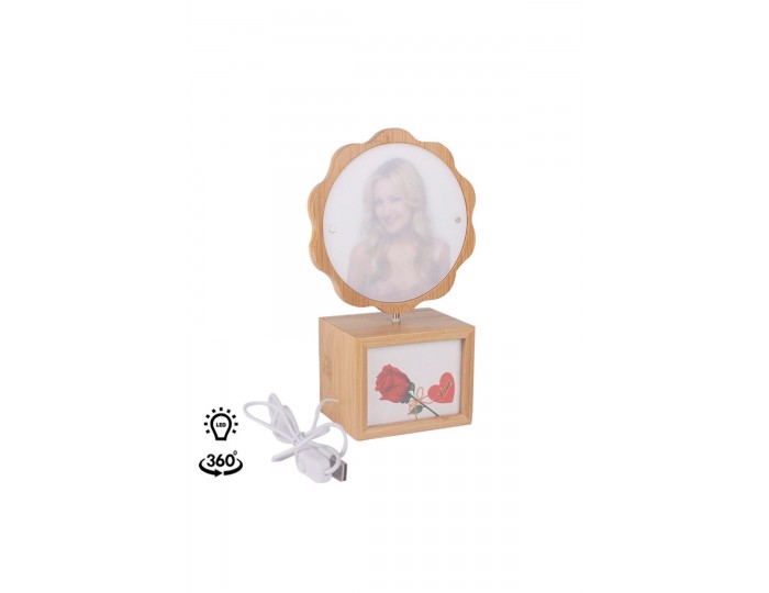 Dönen Ahşap Led'li Papatya Çerçeve