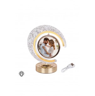 LED'li Kristal Hilal Fotoğraf Çerçevesi