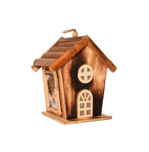 Ev Figürlü 3D Işıklı Bambu Fotoğraf Çerçevesi Ev Figürlü 3D Işıklı Bambu Fotoğraf Çerçevesi