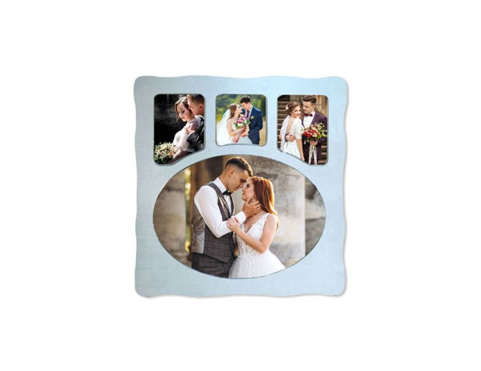 4'lü Ahşap Parıltılı Çerçeve -30x41cm