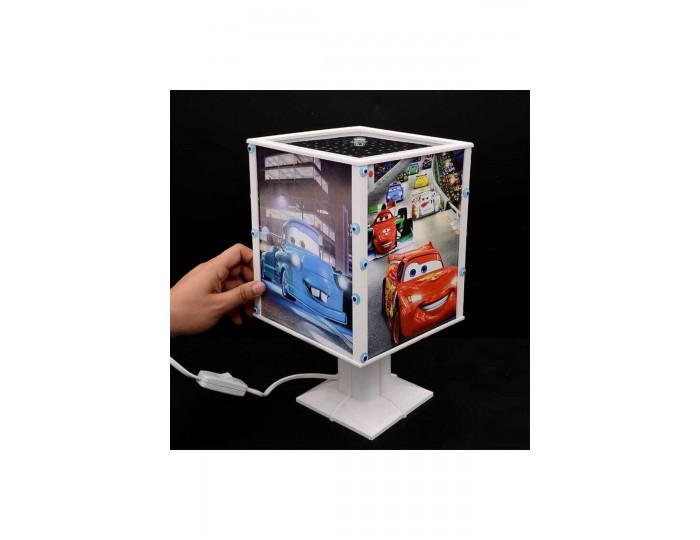 Dönen Abajur Mavi Boncuk Fotoğraf Takılabilen Gece Lambası