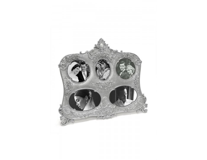 5'li Kabartmalı Silver Fotoğraf Çerçevesi