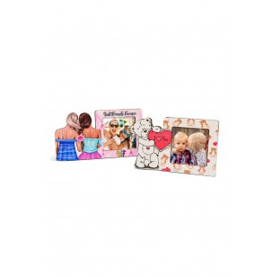 Ahşap Pola Fotoğraf Çerçevesi - 9x10cm Ahşap Pola Fotoğraf Çerçevesi - 9x10cm