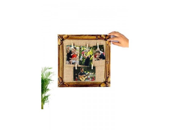 Bambu Ipli Ahşap Duvar Fotoğraf Çerçevesi