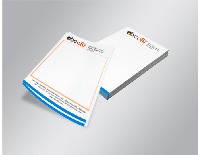 12000 Adet A5 Antetli Tek Yön Renkli